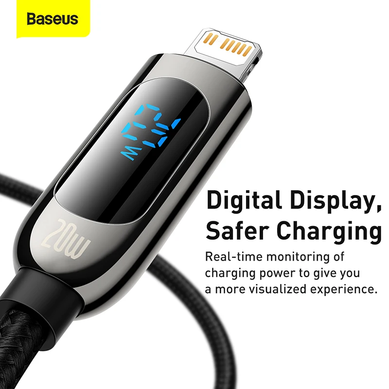 Baseus 20W PD USB C Cable Fast Charging Cable for iPhone 13 12 11 Pro Max XR Digital Display Mobile Phone Data Cord for iphone
Baseus 20W PD USB C Cable Fast Charging Cable for iPhone 13 12 11 Pro Max XR Digital Display Mobile Phone Data Cord for iphone