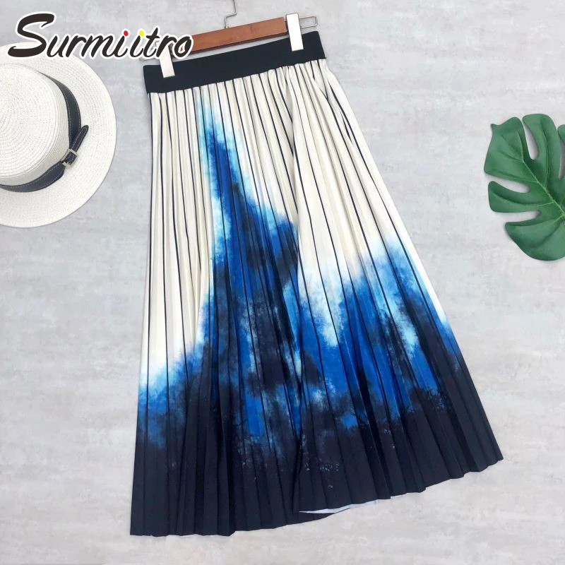 SURMIITRO 2021 Fashion Autumn Winter Gradient Midi Long Pleated Skirt Women Chinese Style Mid-Length High Waist Skirt Female
SURMIITRO 2021 Fashion Autumn Winter Gradient Midi Long Pleated Skirt Women Chinese Style Mid-Length High Waist Skirt Female