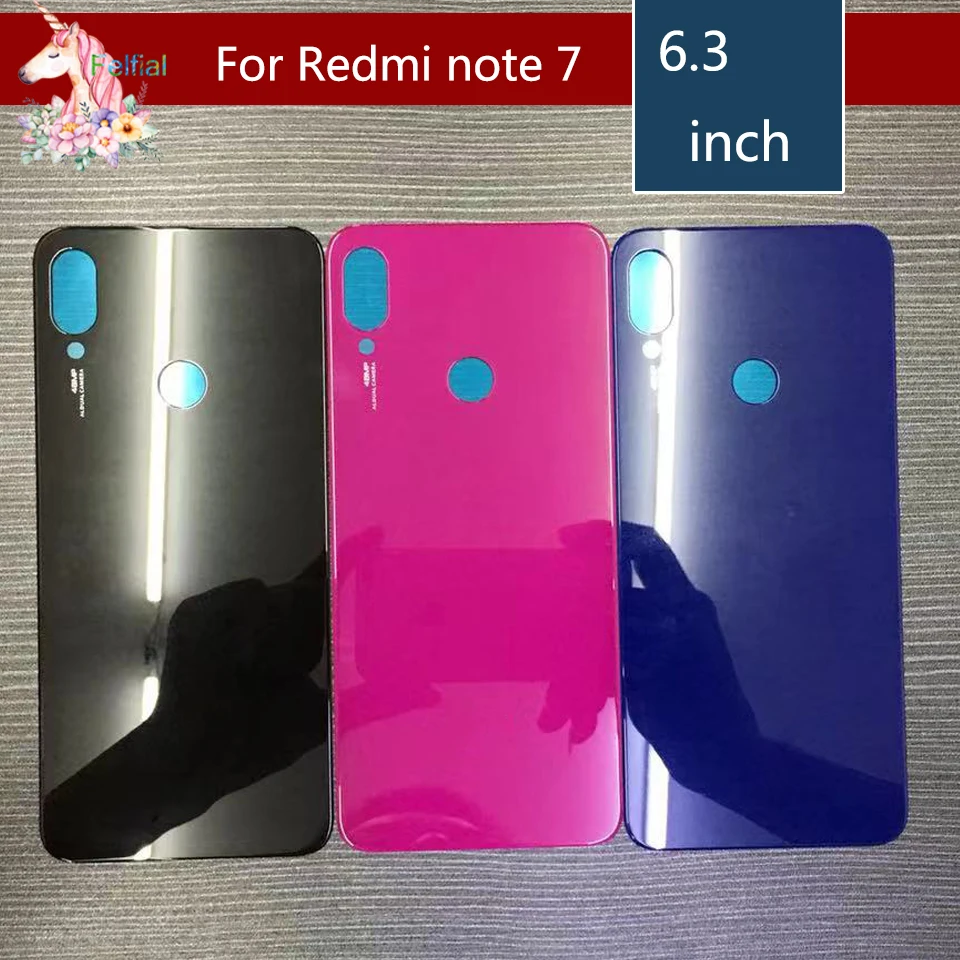 For Xiaomi Redmi note 7 7pro Battery Cover Back Glass Panel Rear Door Housing Case pro battery door | Мобильные телефоны и