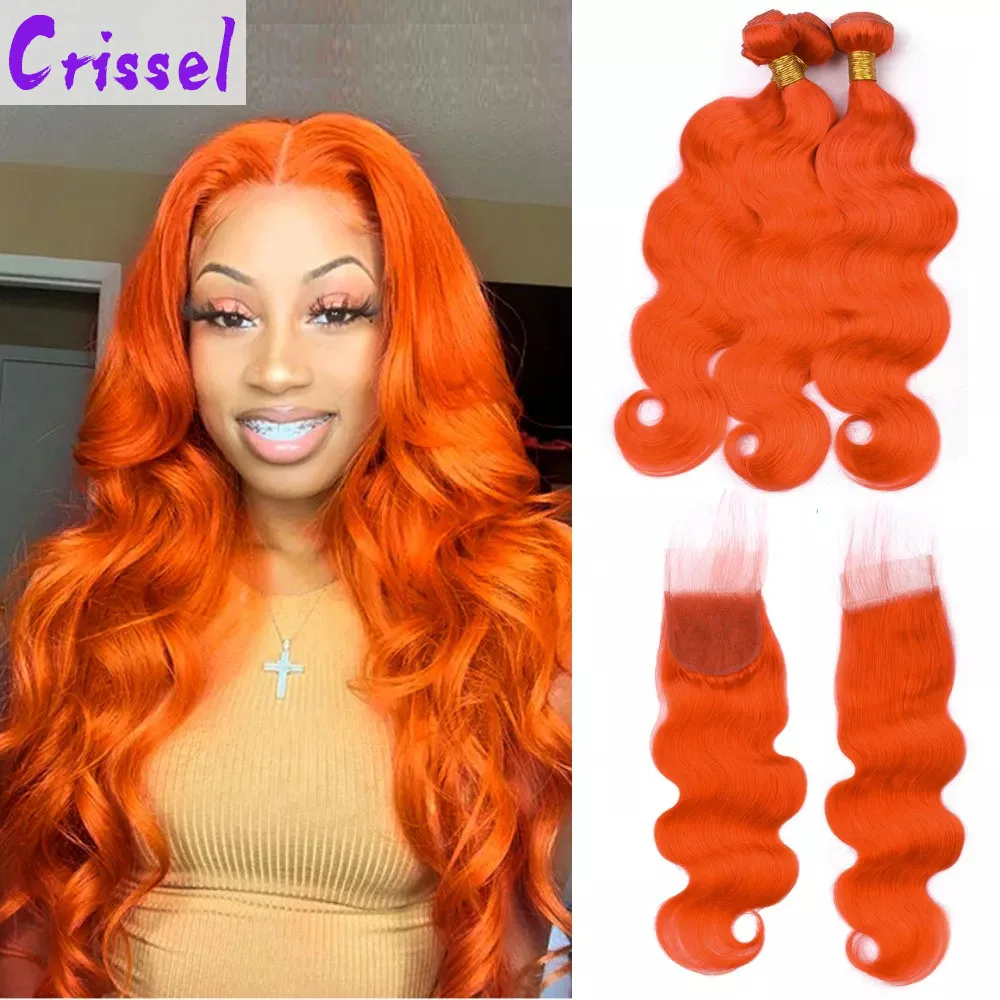 Crissel Brazilian Hair Orange Colored Body Wave 3 Bundles With Closure Human Hair Bundles With Closure Remy Human Hair Extension
Crissel Brazilian Hair Orange Colored Body Wave 3 Bundles With Closure Human Hair Bundles With Closure Remy Human Hair Extension