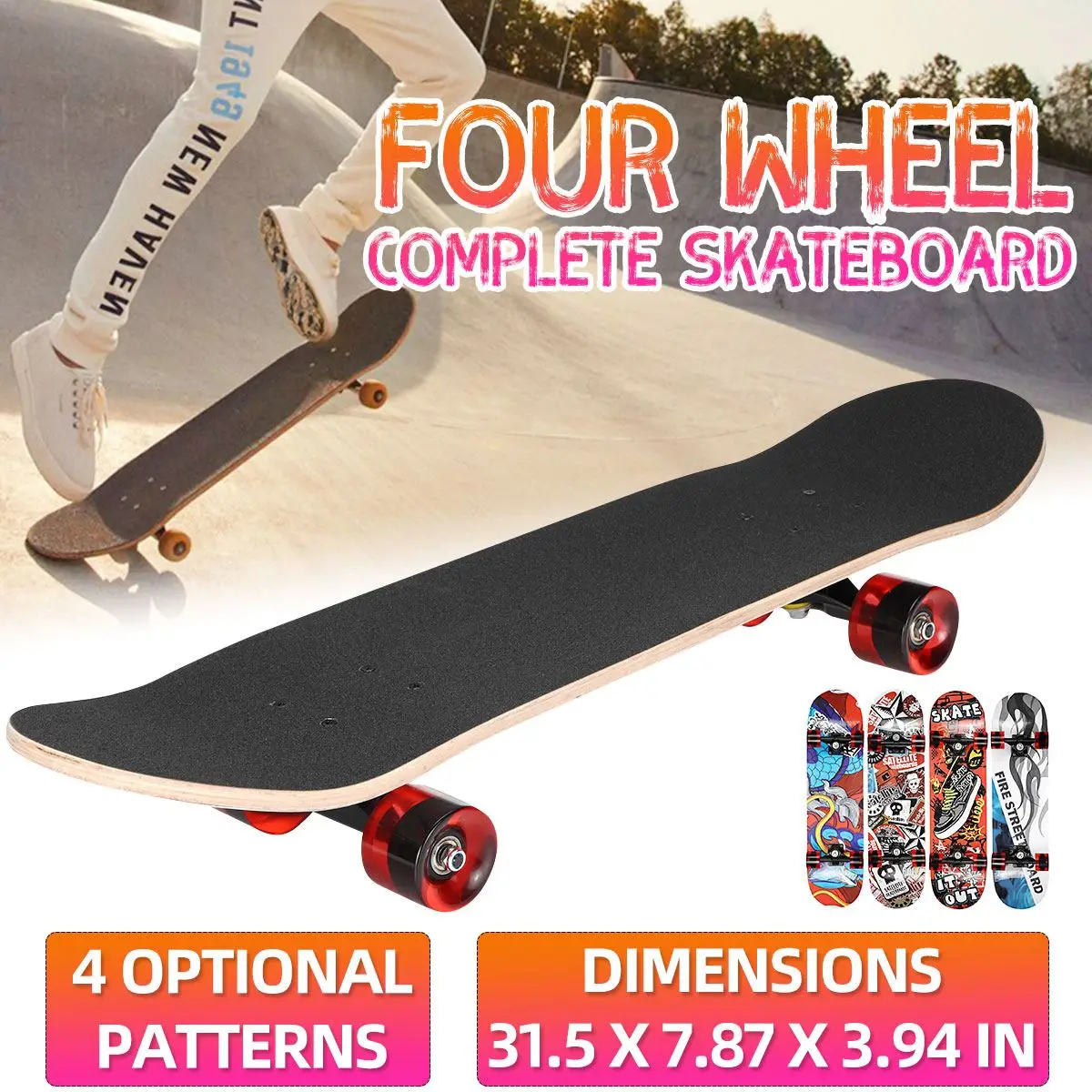 Portable Four Wheel Kids Trick Double Rocker Kick Concave Complete Skateboard Mini Cruiser Dance Skateboards Wood Skate Board
Portable Four Wheel Kids Trick Double Rocker Kick Concave Complete Skateboard Mini Cruiser Dance Skateboards Wood Skate Board