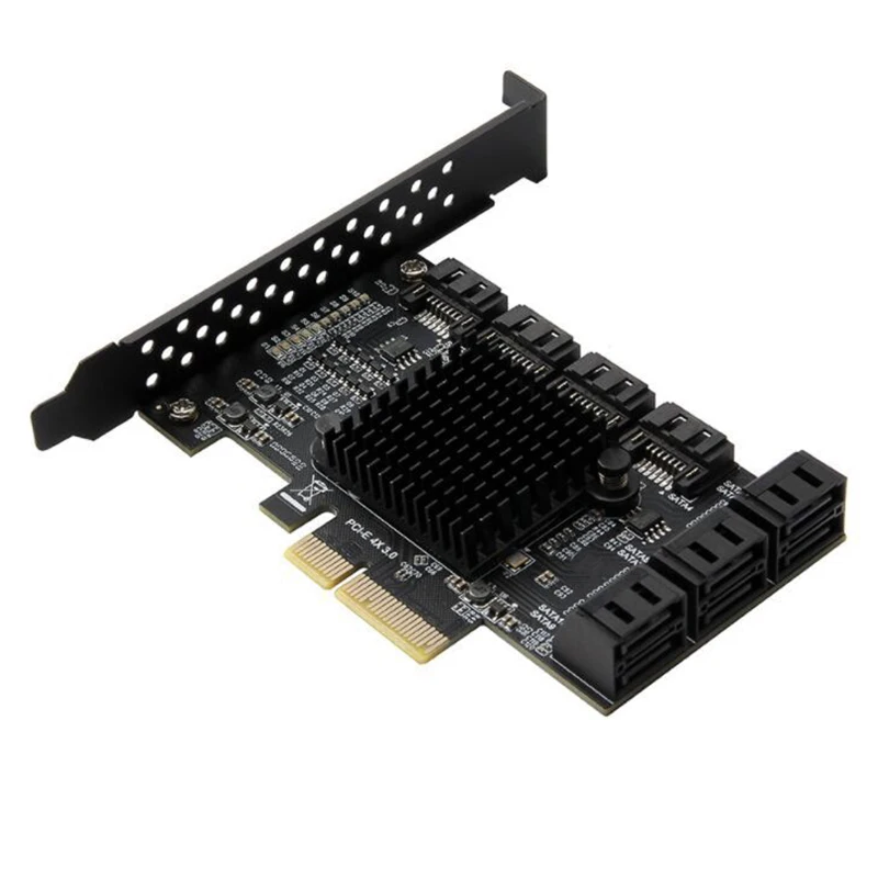 PCI-E SATA Expansion Card PCI-E 4X to SATA3.0 6Gbps Expansion Card Built-in 10-Port SATA3.0 Disk Riser Card Array Card
PCI-E SATA Expansion Card PCI-E 4X to SATA3.0 6Gbps Expansion Card Built-in 10-Port SATA3.0 Disk Riser Card Array Card