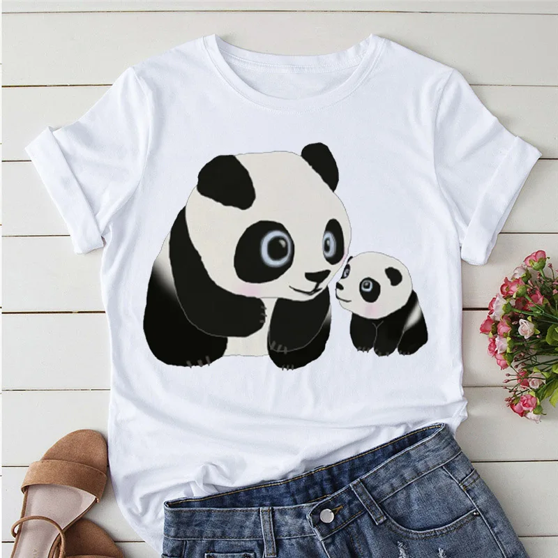Aesthetics Cute Panda Print Women Basic Tees Cartoon Top O-neck Simple Tee Short Sleeve T-shirt Ladies Tees Graphic White Tshirt
Aesthetics Cute Panda Print Women Basic Tees Cartoon Top O-neck Simple Tee Short Sleeve T-shirt Ladies Tees Graphic White Tshirt