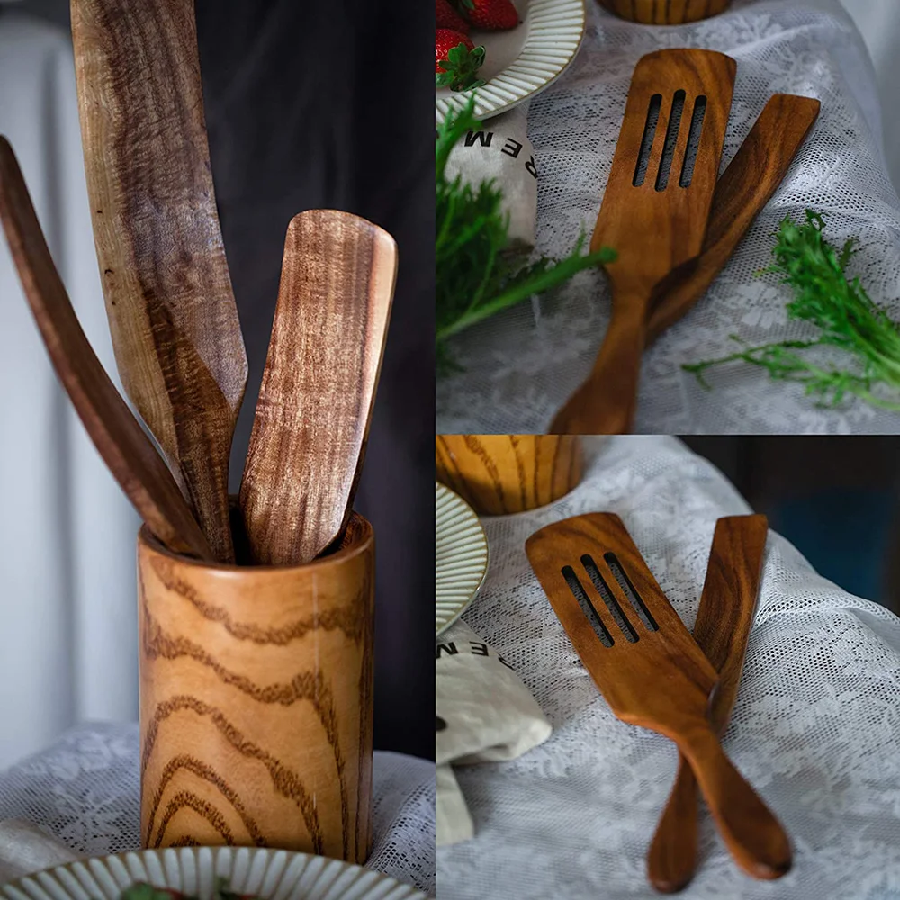 Craft Walnut Wood Wooden Spoons for Cooking Kitchen Utensils Spatula Set Spurtle Supplies
Craft Walnut Wood Wooden Spoons for Cooking Kitchen Utensils Spatula Set Spurtle Supplies