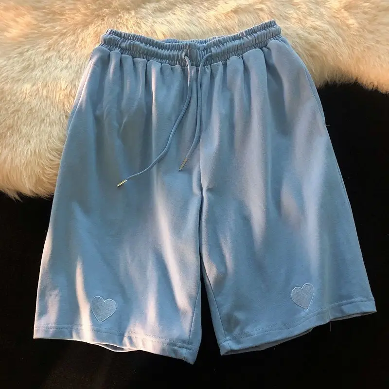 Embroidered Love Casual Shorts 2021 Female Summer New Korean Harajuku Loose Students Wide Leg breechcloth
Embroidered Love Casual Shorts 2021 Female Summer New Korean Harajuku Loose Students Wide Leg breechcloth
