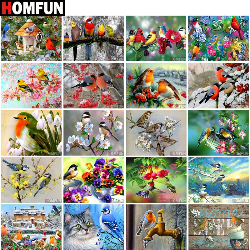 Алмазная живопись HOMFUN, картина с квадратными/круглыми стразами, «животное, птица, цветок», вышивка крестиком, 5D Стразы
Алмазная живопись HOMFUN, картина с квадратными/круглыми стразами, «животное, птица, цветок», вышивка крестиком, 5D Стразы