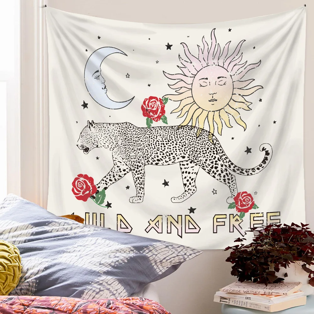 Simple Sun Moon Leopard Series Tapestry Creative Abstract Art Bohemian Background Cloth Small Fresh Wall Cloth Tapestry
Simple Sun Moon Leopard Series Tapestry Creative Abstract Art Bohemian Background Cloth Small Fresh Wall Cloth Tapestry