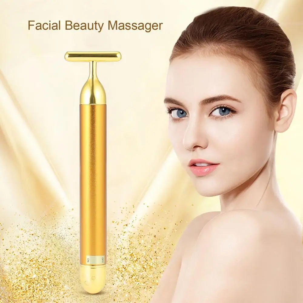 1pc Energy Beauty Bar Gold Slimming Face Massager Tool Facial Roller Vibration Massager Stick Lift Skin Tightening Wrinkle Bar 
1pc Energy Beauty Bar Gold Slimming Face Massager Tool Facial Roller Vibration Massager Stick Lift Skin Tightening Wrinkle Bar
