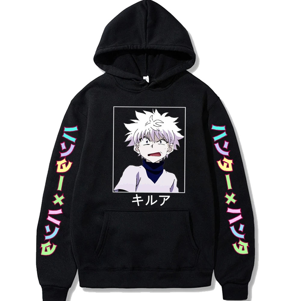 2021 New Anime Hunter X Hunter hoodies Killua Leorio Kurapika Gon Hisoka Print Pullover men women Hooded Streetswear Black Tops
2021 New Anime Hunter X Hunter hoodies Killua Leorio Kurapika Gon Hisoka Print Pullover men women Hooded Streetswear Black Tops