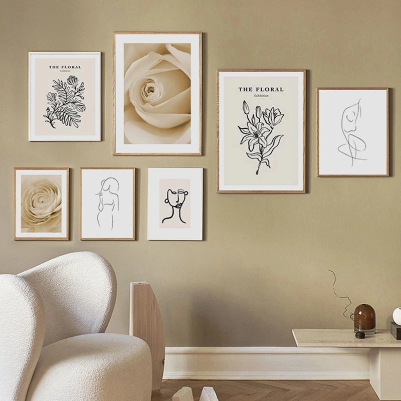 Beige Flowers Posters Beauty Line Drawing Wall Prints Leaves Retro Canvas Painting Nordic Wall Pictures Living Room Home Decor
Beige Flowers Posters Beauty Line Drawing Wall Prints Leaves Retro Canvas Painting Nordic Wall Pictures Living Room Home Decor