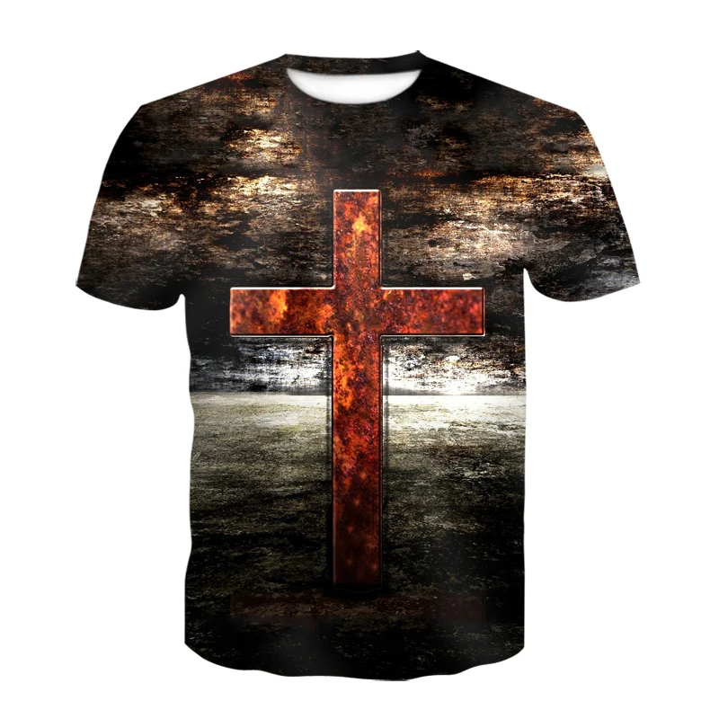 2021 Jesus Christ Cross 3D Printed T-shirt Men Women Tshirt Short Sleeve Casual Fashion High Quality Clothing Tees Tops
2021 Jesus Christ Cross 3D Printed T-shirt Men Women Tshirt Short Sleeve Casual Fashion High Quality Clothing Tees Tops