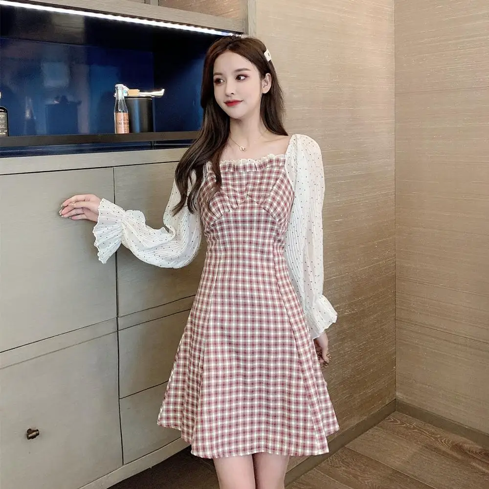 Will fall temperament of restoring ancient ways is a French word show thin dress wave point splicing melting backing plaid skirt
Will fall temperament of restoring ancient ways is a French word show thin dress wave point splicing melting backing plaid skirt