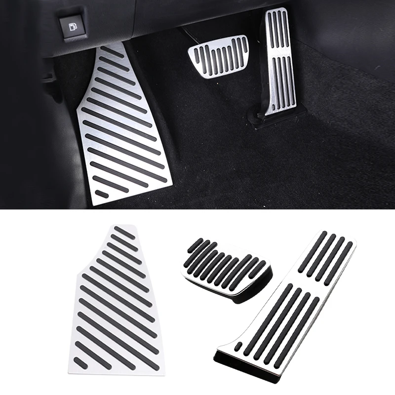 

For Toyota Highlander XU70 2020 2021 2022 2023 Aluminum Car Accelerator Gas Pedals Brake Pedal Non-Drilling Cover Footrest Pad