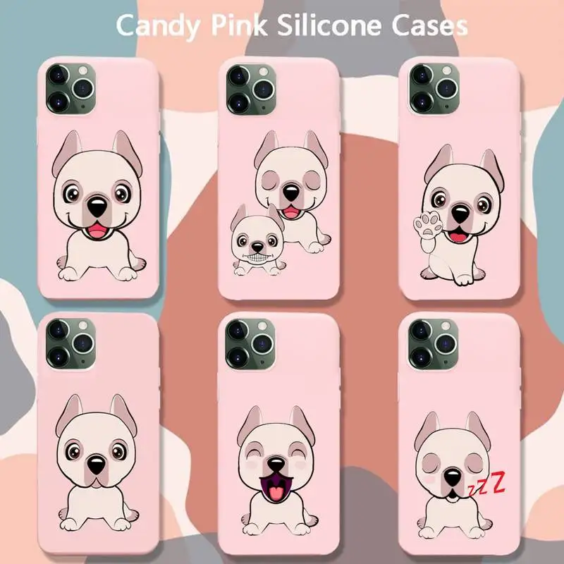 Cute Cartoon Animal Pug Dog Bulldog Phone Case For Iphone 6 6s 7 8 Plus XR X XS XSmax 11 12 ProMax Candy Pink Silicone Cover 
Cute Cartoon Animal Pug Dog Bulldog Phone Case For Iphone 6 6s 7 8 Plus XR X XS XSmax 11 12 ProMax Candy Pink Silicone Cover