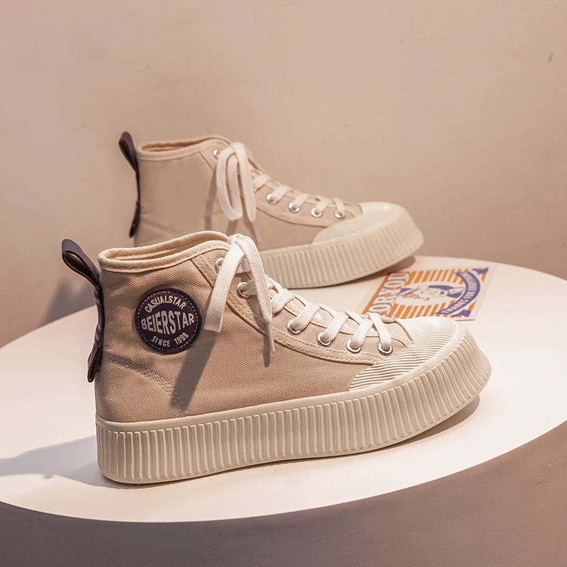 Women Boots Casual Sneaker New Women's Sports Shoes Thick Bottom Sneakers Fashion Canvas Abkle Boots Female Trendy High Quality
Women Boots Casual Sneaker New Women's Sports Shoes Thick Bottom Sneakers Fashion Canvas Abkle Boots Female Trendy High Quality