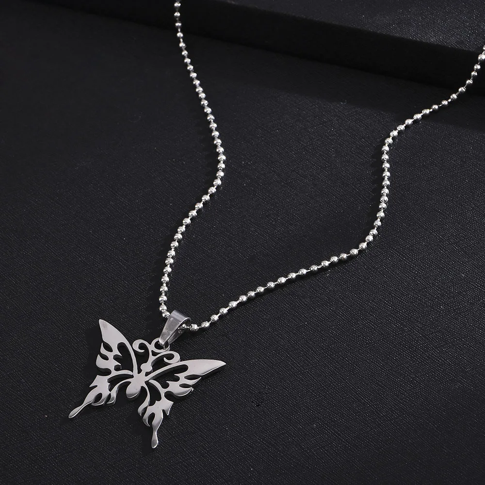 Sexy Butterfly Pendant Necklace Stainless Steel Goth Fashion Jewelry Men Women Necklace Punk Commemorate Costume Jewelry
Sexy Butterfly Pendant Necklace Stainless Steel Goth Fashion Jewelry Men Women Necklace Punk Commemorate Costume Jewelry