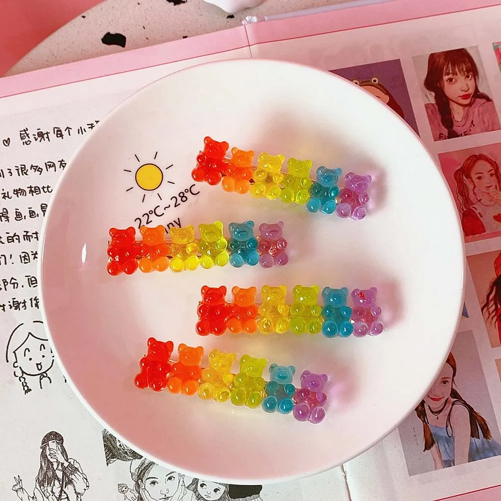 1Pc Sweet Hair Clip Cute Jelly Bear Candy Color Hairpin Simple Duckbill Clip Girls Kids Barrette Fashion Hair Accessories Gift
1Pc Sweet Hair Clip Cute Jelly Bear Candy Color Hairpin Simple Duckbill Clip Girls Kids Barrette Fashion Hair Accessories Gift