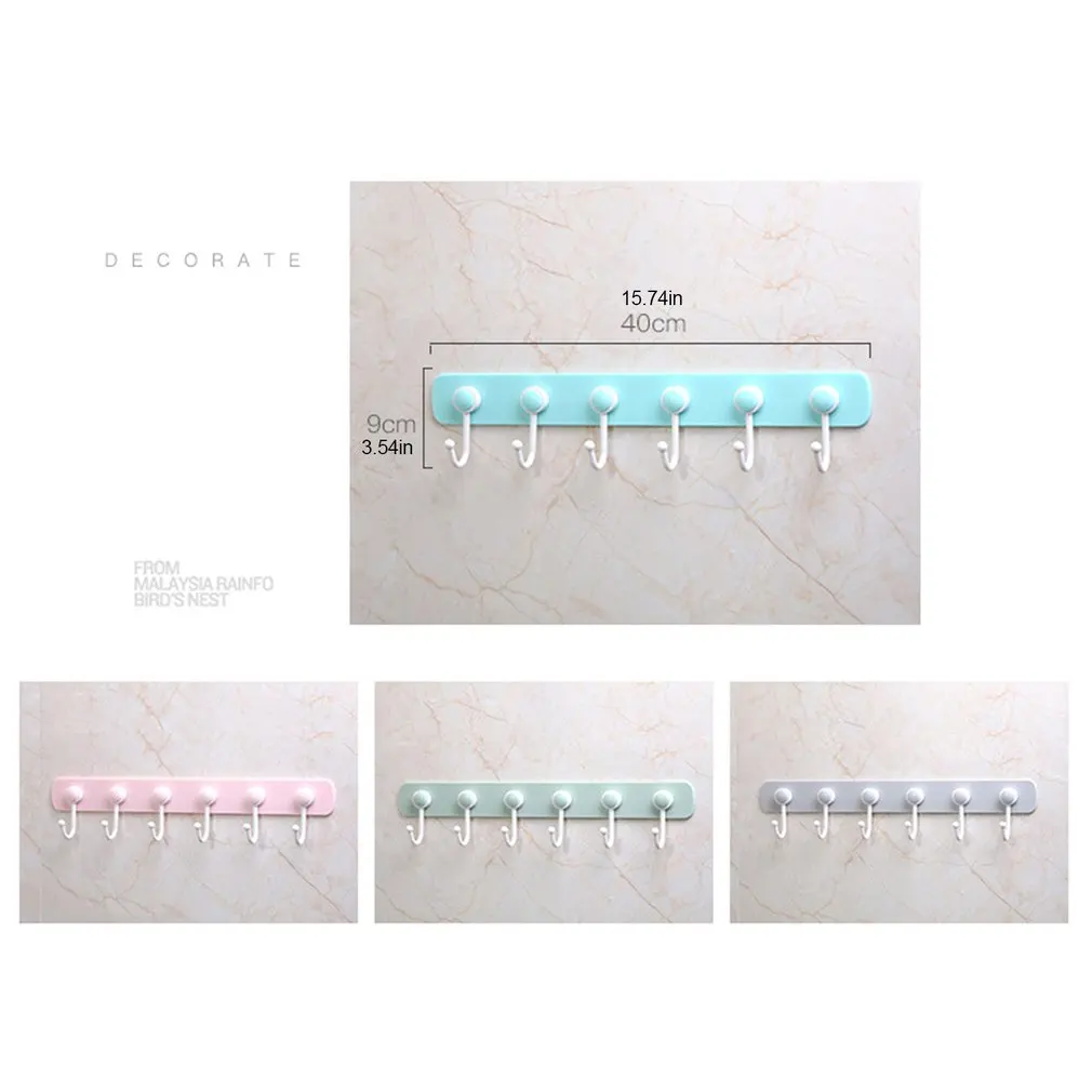 Multifunction Kitchen Storage Hook Holder 6 Hooks Wall Door Holder Hanger Rack For Spoon Bath Kitchen Organizer
Multifunction Kitchen Storage Hook Holder 6 Hooks Wall Door Holder Hanger Rack For Spoon Bath Kitchen Organizer