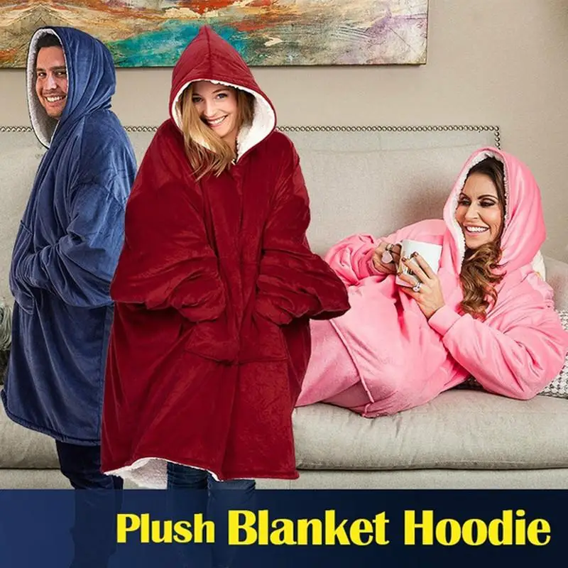 Home Fleece Blanket With Sleeves Sherpa Lining Oversized Fleece Pullover Sweatshirt Pocket Hoodie Blanket
Home Fleece Blanket With Sleeves Sherpa Lining Oversized Fleece Pullover Sweatshirt Pocket Hoodie Blanket