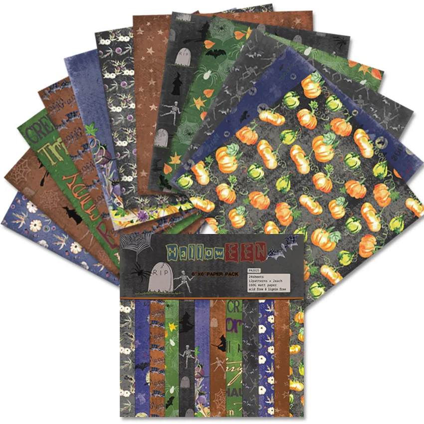ZENRA 24 Sheets 6"x6” Hallow Een Scrapbooking Paper Pack DIY Handmade Craft Paper Craft Patterned Paper Background Pad
ZENRA 24 Sheets 6"x6” Hallow Een Scrapbooking Paper Pack DIY Handmade Craft Paper Craft Patterned Paper Background Pad