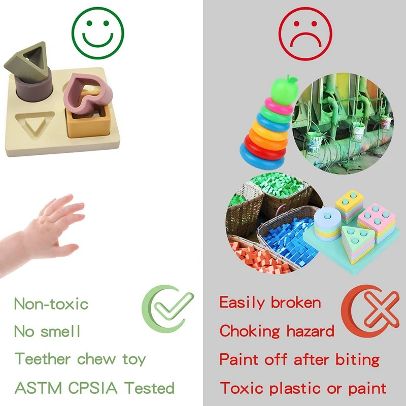 Baby Soft Nesting Sorting Stacking Toys Silicone Block Shape Toys Recognition Learning Development Toys Jigsaw Puzzles
Baby Soft Nesting Sorting Stacking Toys Silicone Block Shape Toys Recognition Learning Development Toys Jigsaw Puzzles