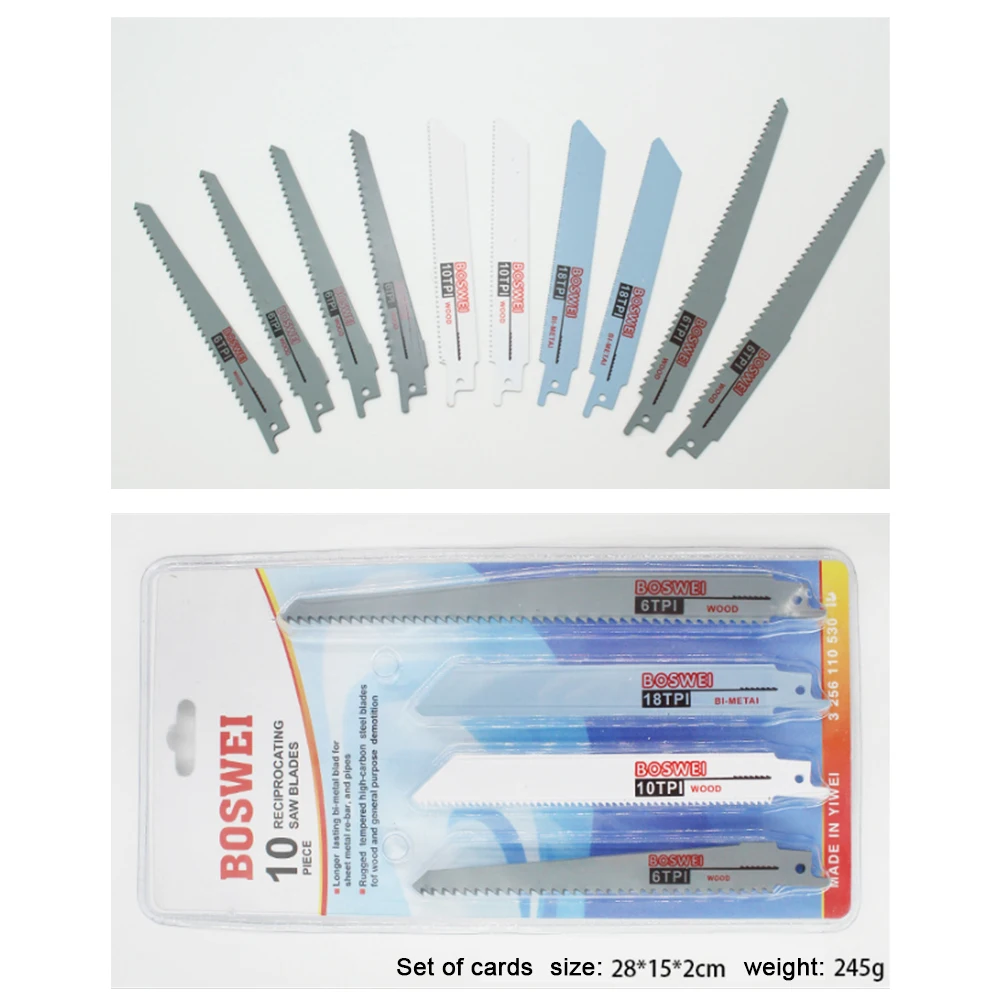 10pcs Jig Saw Blades Reciprocating Saw Blade Hand saw Saber Saw blade For Wood Metal Reciprocating Saw Power Tools Accessories
10pcs Jig Saw Blades Reciprocating Saw Blade Hand saw Saber Saw blade For Wood Metal Reciprocating Saw Power Tools Accessories