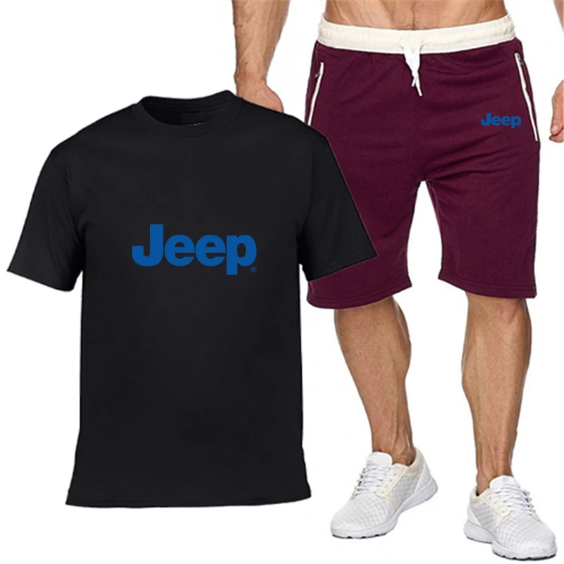 2021 popular new cotton men's T-shirt + Sports Shorts Set Jeeo car logo summer high quality T-shirt sports running sets
2021 popular new cotton men's T-shirt + Sports Shorts Set Jeeo car logo summer high quality T-shirt sports running sets