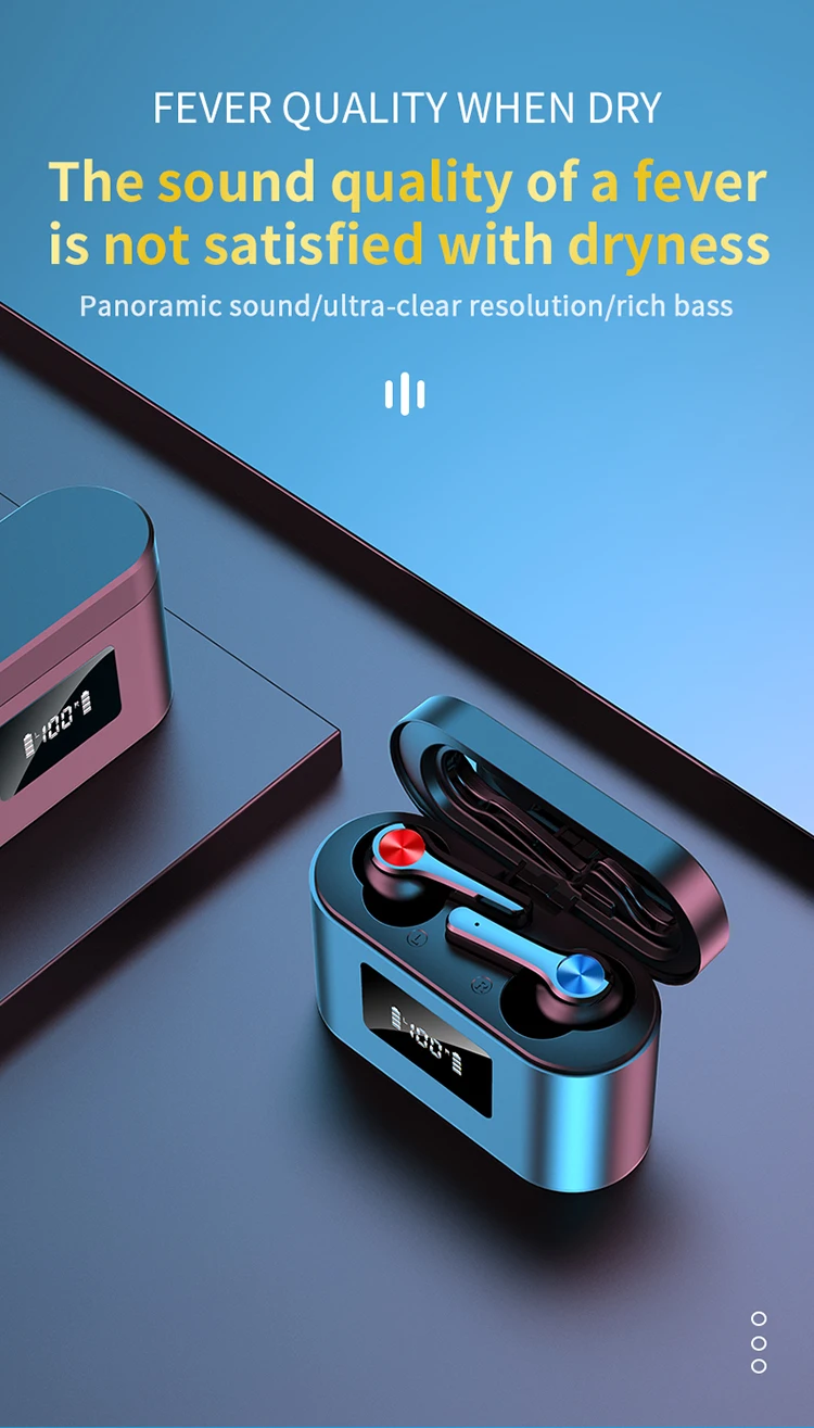 TWS bluetooth 5.0 Earphone LED Display Power Bank HiFi Stereo Bass Smart Touch Noise Cancelling Mic Waterproof Sport Headphone
TWS bluetooth 5.0 Earphone LED Display Power Bank HiFi Stereo Bass Smart Touch Noise Cancelling Mic Waterproof Sport Headphone