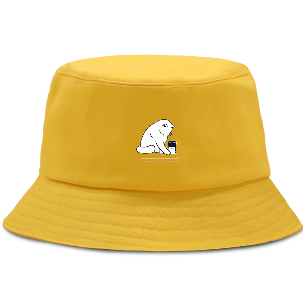 Hip Hop Cat Harajuku Print Bucket Hats Cotton Summer New Fisherman's Caps Sun Shade Beach Hat Unisex Outdoor Fishing Panama Cap
Hip Hop Cat Harajuku Print Bucket Hats Cotton Summer New Fisherman's Caps Sun Shade Beach Hat Unisex Outdoor Fishing Panama Cap