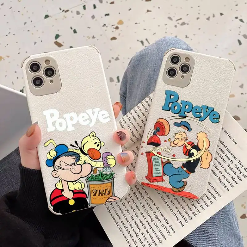 Popeye the Sailor Phone Case Lambskin Leather For iphone 12 11 8 7 6 XR X XS PLUS MINI PLUS PRO MAX Shockproof
Popeye the Sailor Phone Case Lambskin Leather For iphone 12 11 8 7 6 XR X XS PLUS MINI PLUS PRO MAX Shockproof