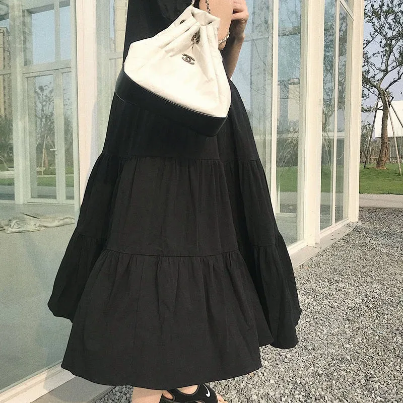 NEW Dresses Women Loose Female Summer Kawaii Fashion Korean Style Sweet All-match Round Neck Ulzzang NEW Ropa Vestidos Pure Colo
NEW Dresses Women Loose Female Summer Kawaii Fashion Korean Style Sweet All-match Round Neck Ulzzang NEW Ropa Vestidos Pure Colo