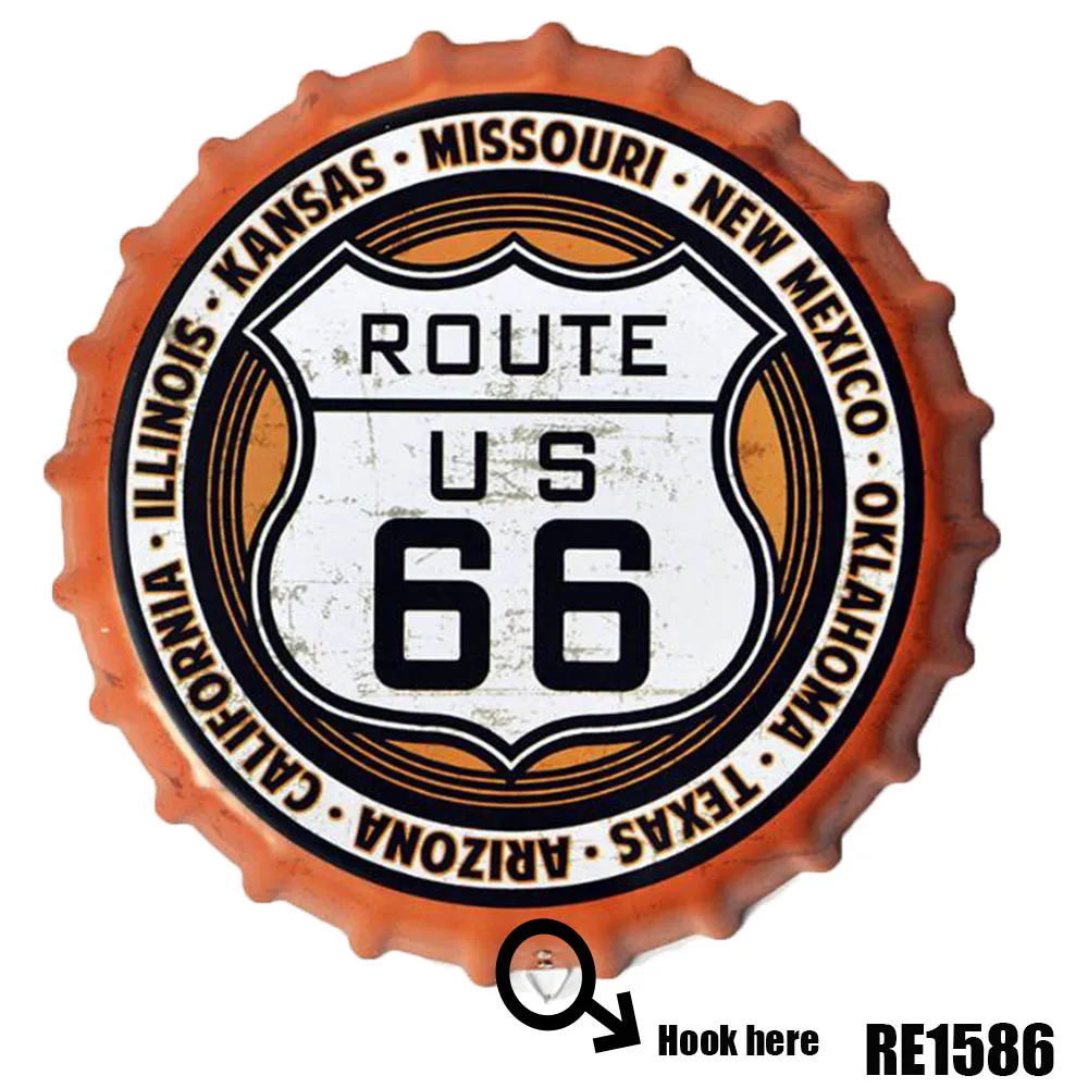 Route 66 винтажная Крышка для пивной бутылки Ретро табличка Настенный декор металлические жестяные знаки постер для комнаты бара настенное ук...
Route 66 винтажная Крышка для пивной бутылки Ретро табличка Настенный декор металлические жестяные знаки постер для комнаты бара настенное ук...
