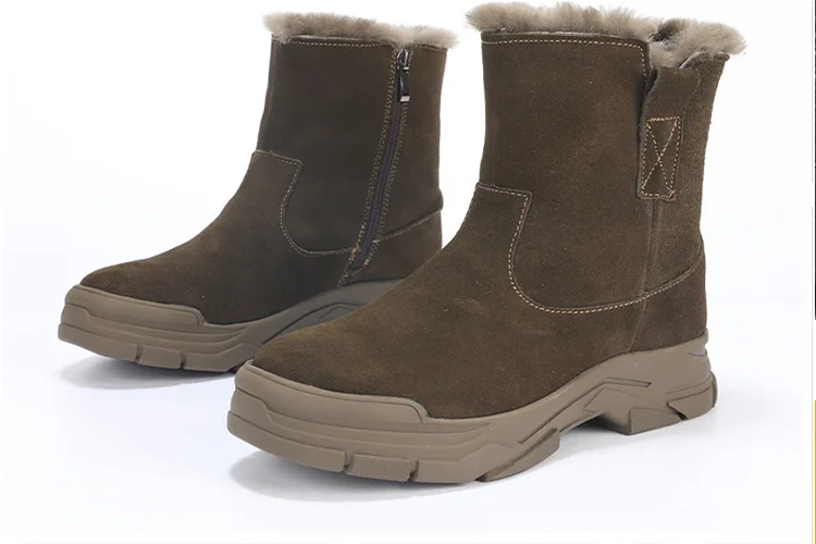 Men's winter platform shoes Warm wool insides boots with thick round toe casual men's cotton shoes genuine leather combat boots
Men's winter platform shoes Warm wool insides boots with thick round toe casual men's cotton shoes genuine leather combat boots