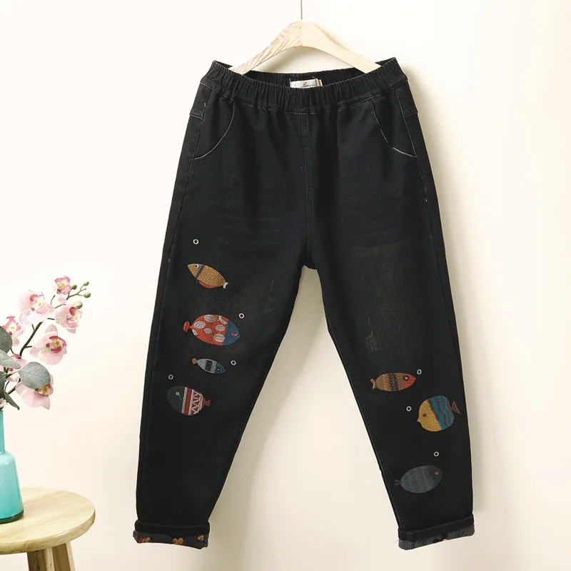 Женские винтажные уличные бархатные мешковатые джинсы-бойфренды, женские джинсы с высокой талией и мультяшной вышивкой, брюки-султанки из ...
Женские винтажные уличные бархатные мешковатые джинсы-бойфренды, женские джинсы с высокой талией и мультяшной вышивкой, брюки-султанки из ...