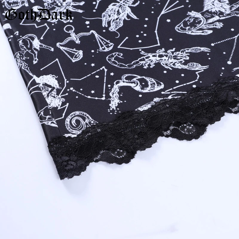 Goth Dark Lace Gothic Graphic Print ALine Dresses Mall Goth Spaghettic Strap Women Mini Dress High Waist Patchwork Slim Clubwear
Goth Dark Lace Gothic Graphic Print ALine Dresses Mall Goth Spaghettic Strap Women Mini Dress High Waist Patchwork Slim Clubwear