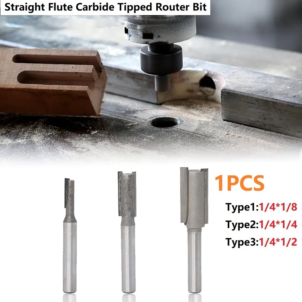1/4Inch Shank Straight Flute Carbide Tipped Milling Cutter Single Double Flute Tungsten Router Bit For Woodworking
1/4Inch Shank Straight Flute Carbide Tipped Milling Cutter Single Double Flute Tungsten Router Bit For Woodworking