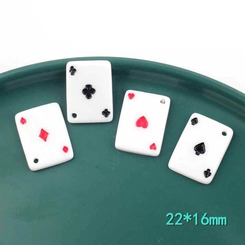 10Pcs Simulation Poker Flatback Resin Cabcohon Charms With Hole Scrapbooking Earrings Jewelry Making Accessories DIY Decoration
10Pcs Simulation Poker Flatback Resin Cabcohon Charms With Hole Scrapbooking Earrings Jewelry Making Accessories DIY Decoration