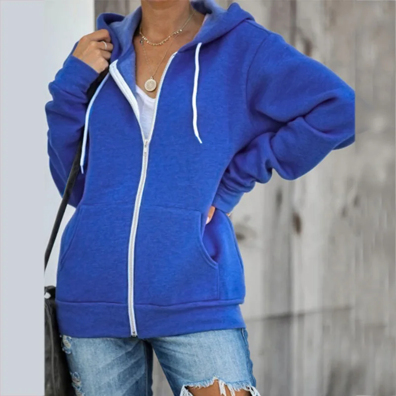 Casual Women Hoodie Autumn Winter Long Sleeve Zipper Solid Hoodie Fashion Pocket Hooded Plus Velvet Hoodies Woman Sweatshirt
Casual Women Hoodie Autumn Winter Long Sleeve Zipper Solid Hoodie Fashion Pocket Hooded Plus Velvet Hoodies Woman Sweatshirt