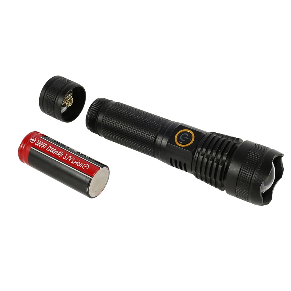 P70 USB Rechargeable Flashlight Torch Waterproof LED Tactical Flashlight Zoom Torch 26650 Battery for Hunting Camping Lantern
P70 USB Rechargeable Flashlight Torch Waterproof LED Tactical Flashlight Zoom Torch 26650 Battery for Hunting Camping Lantern