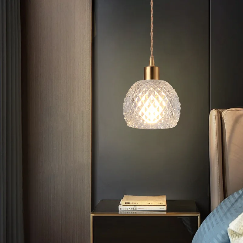 chandelier E27 Modern Crystal Restaurant Glass Decoration lamp Copper counter Home Bedroom Ceiling hanging Light Bedside Lamp
chandelier E27 Modern Crystal Restaurant Glass Decoration lamp Copper counter Home Bedroom Ceiling hanging Light Bedside Lamp