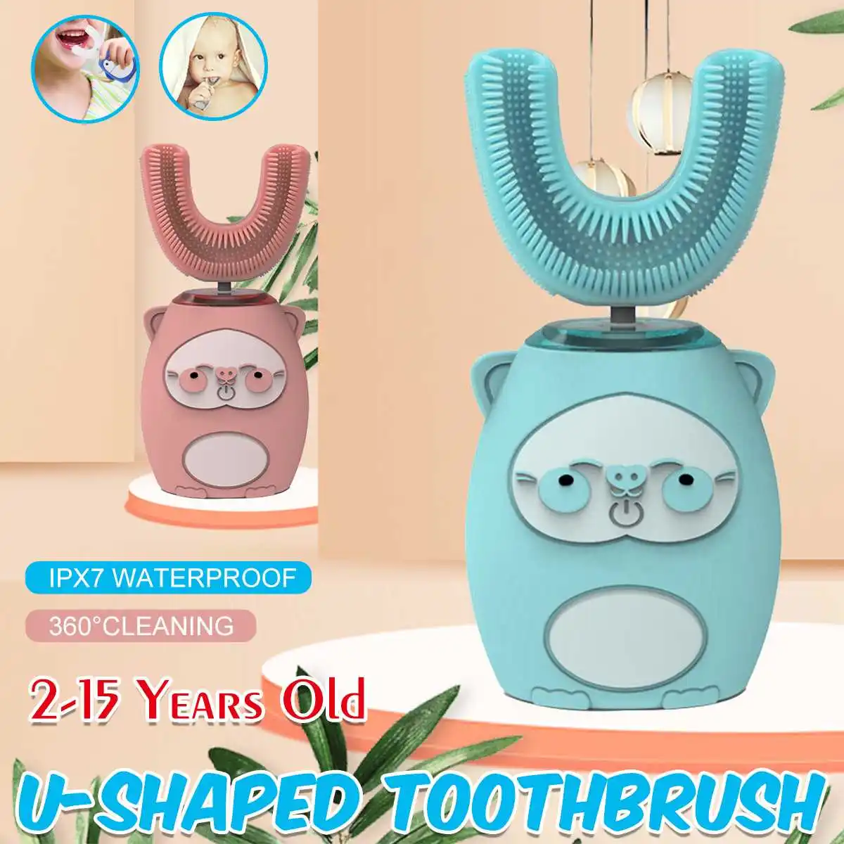 Smart U Shape Electric Toothbrush 360 Degrees Kids Sonic Music Silicon Automatic Ultrasonic Teeth Tooth Brush Cartoon Children
Smart U Shape Electric Toothbrush 360 Degrees Kids Sonic Music Silicon Automatic Ultrasonic Teeth Tooth Brush Cartoon Children