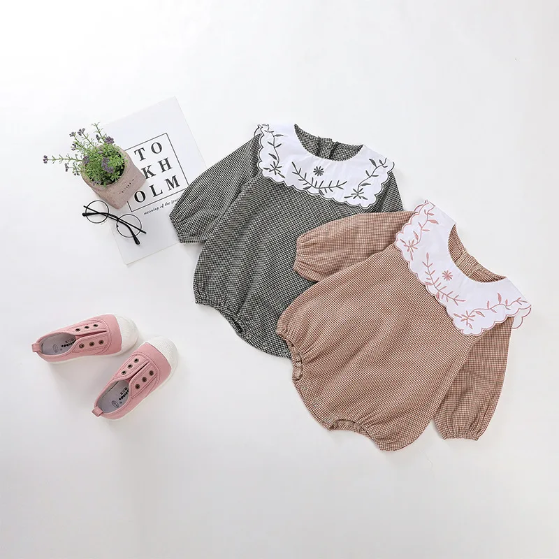 Newborn Infant Kid Baby Boy Girls Long Sleeve Romper Jumpsuit Clothes Outfits Plaid Cute Lovely Flower Embroidery Clothing
Newborn Infant Kid Baby Boy Girls Long Sleeve Romper Jumpsuit Clothes Outfits Plaid Cute Lovely Flower Embroidery Clothing