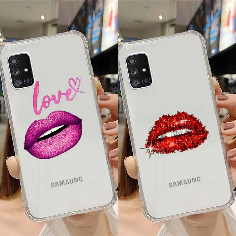Shiny sexy lips Phone Case Transparent For Samsung Note A 7 8 9 10 20 50 51 71 90 20 11 81 e LITE Ultra PRO Soft Clear coque 
Shiny sexy lips Phone Case Transparent For Samsung Note A 7 8 9 10 20 50 51 71 90 20 11 81 e LITE Ultra PRO Soft Clear coque