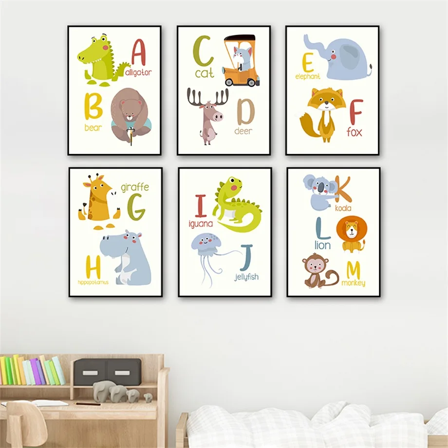 Wall Art Canvas Painting Alphabet Animals Fun Children Nordic Posters And Prints Wall Pictures For Kids Room Bedroom Decor
Wall Art Canvas Painting Alphabet Animals Fun Children Nordic Posters And Prints Wall Pictures For Kids Room Bedroom Decor