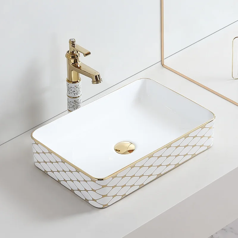 

Modern Porcelain Above Counter White Ceramic Bathroom Vessel Sink Art Basin Wash Basin for Lavatory Vanity Cabinet athroom Sink