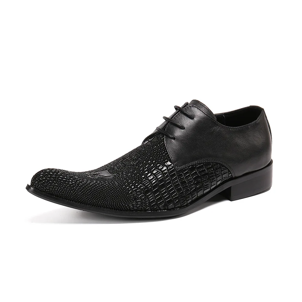 Men Genuine Leather Crocodile Pattern Shoes Formal Dress Classic Pointed Glossy Mens Wedding Lace Up Oxford Shoes Size 46
Men Genuine Leather Crocodile Pattern Shoes Formal Dress Classic Pointed Glossy Mens Wedding Lace Up Oxford Shoes Size 46