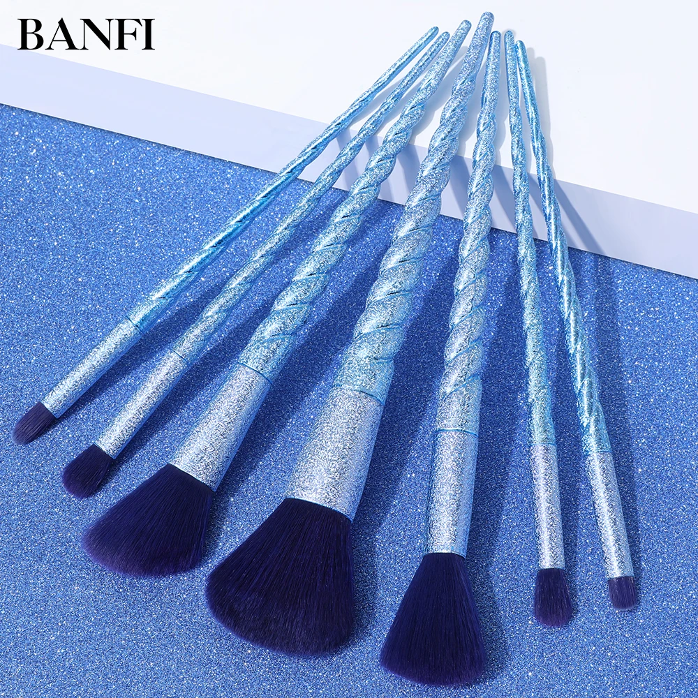BANFI 9 pcs Glitter Frosted Unicorn Makeup Brushes Set Powder Eyeshadow Foundation Soft Fiber Wool Blush Beauty Tools Maquiagem
BANFI 9 pcs Glitter Frosted Unicorn Makeup Brushes Set Powder Eyeshadow Foundation Soft Fiber Wool Blush Beauty Tools Maquiagem