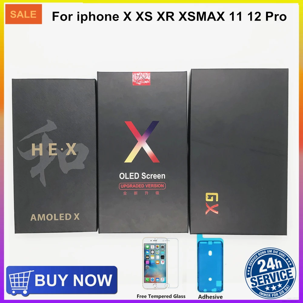 

ЖК-дисплей HE GX Pantalla OLED Incell для iPhone X 11, ЖК-дисплей, сенсорный экран, дигитайзер в сборе для iPhoneX 12 Pro XSMax XR