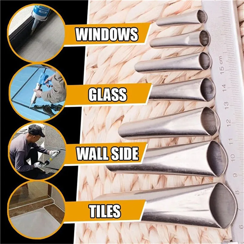 1/14/20Pcs Caulking Nozzle Applicator Finishing Tool Stainless Steel Glue Mouth Perfect Caulking Finisher Scraper Grout Parts
1/14/20Pcs Caulking Nozzle Applicator Finishing Tool Stainless Steel Glue Mouth Perfect Caulking Finisher Scraper Grout Parts