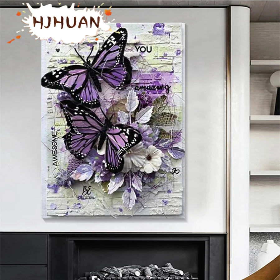 5D diamond painting Flower butterfly full diamond round diamond embroidery mosaic home decoration pattern handmade new year gift
5D diamond painting Flower butterfly full diamond round diamond embroidery mosaic home decoration pattern handmade new year gift